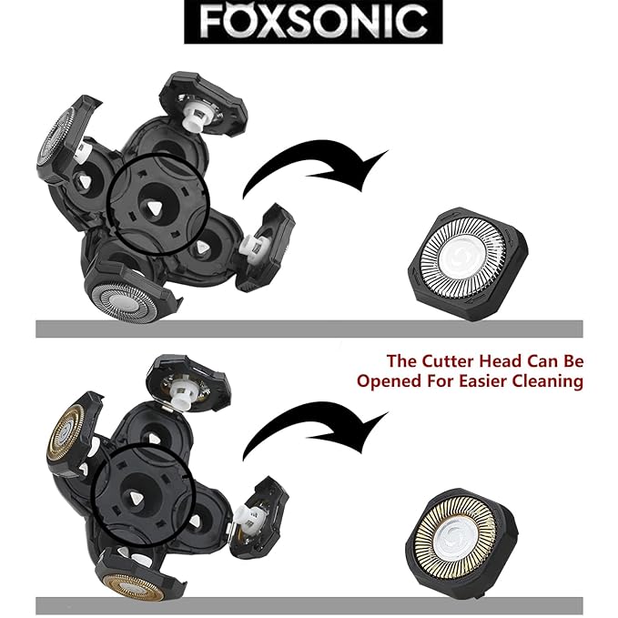 3 Pcs 5 Blades Universal Head Shaver replacement Heads for Head Shaver, Compatible mainstream shaver brands, head shaver replacement blades, Electric shaver replacement heads