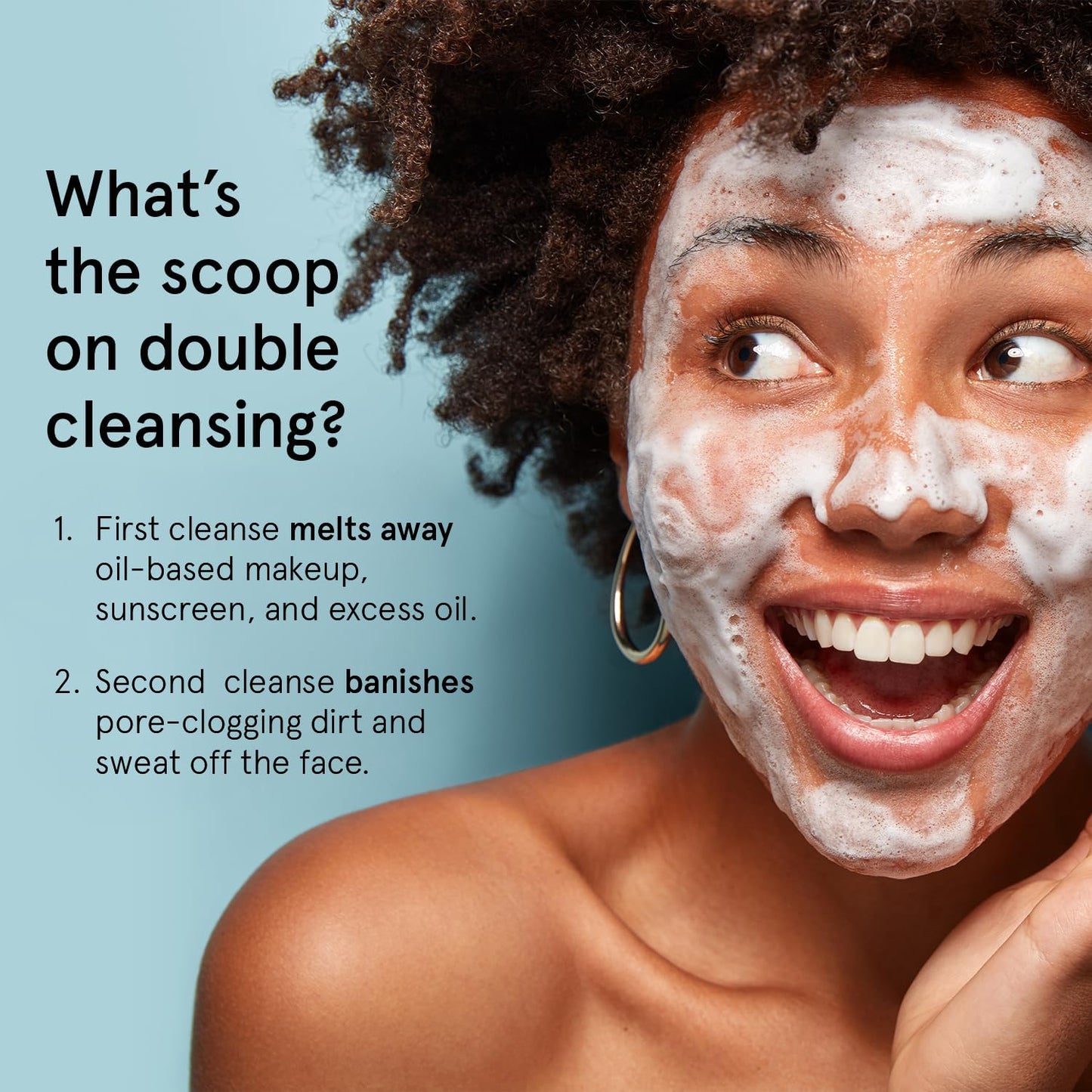 grace & stella Award Winning Travel Face Wash (60ml) Hydrating & Gentle Foaming Facial Cleanser with Hyaluronic Acid, Rose Water, Aloe Vera - Moisturizing Cleansing Foam for Normal to Very Dry Skin