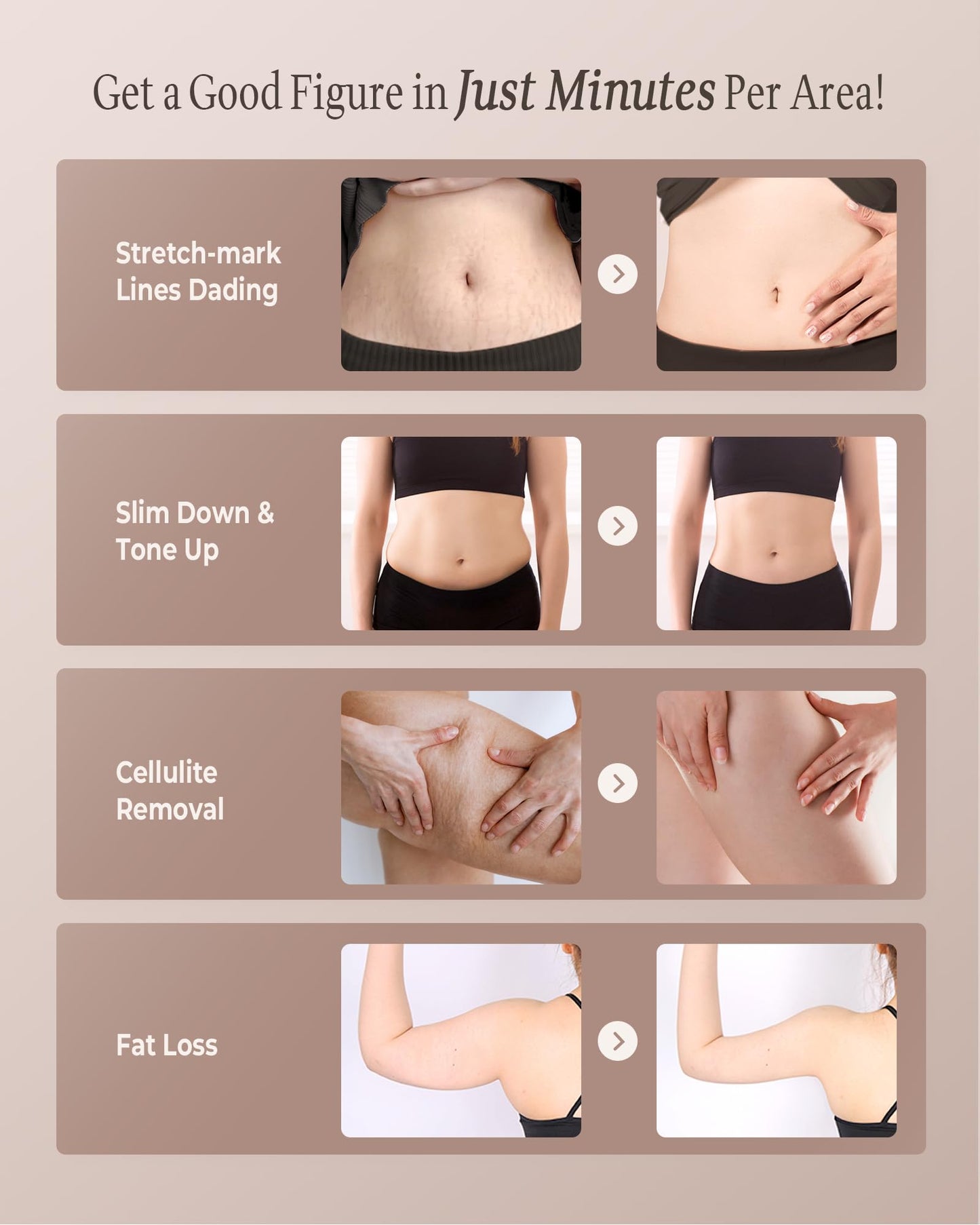 3-in-1 Body Sculpting Machine for Cellulite Remover, Electric Cellulite Massage Tool for Legs Belly Stomach Arms Fat, Home Used Body Sculptor Device with 3 Cups for Skin Tightening, Lymphatic Drainage