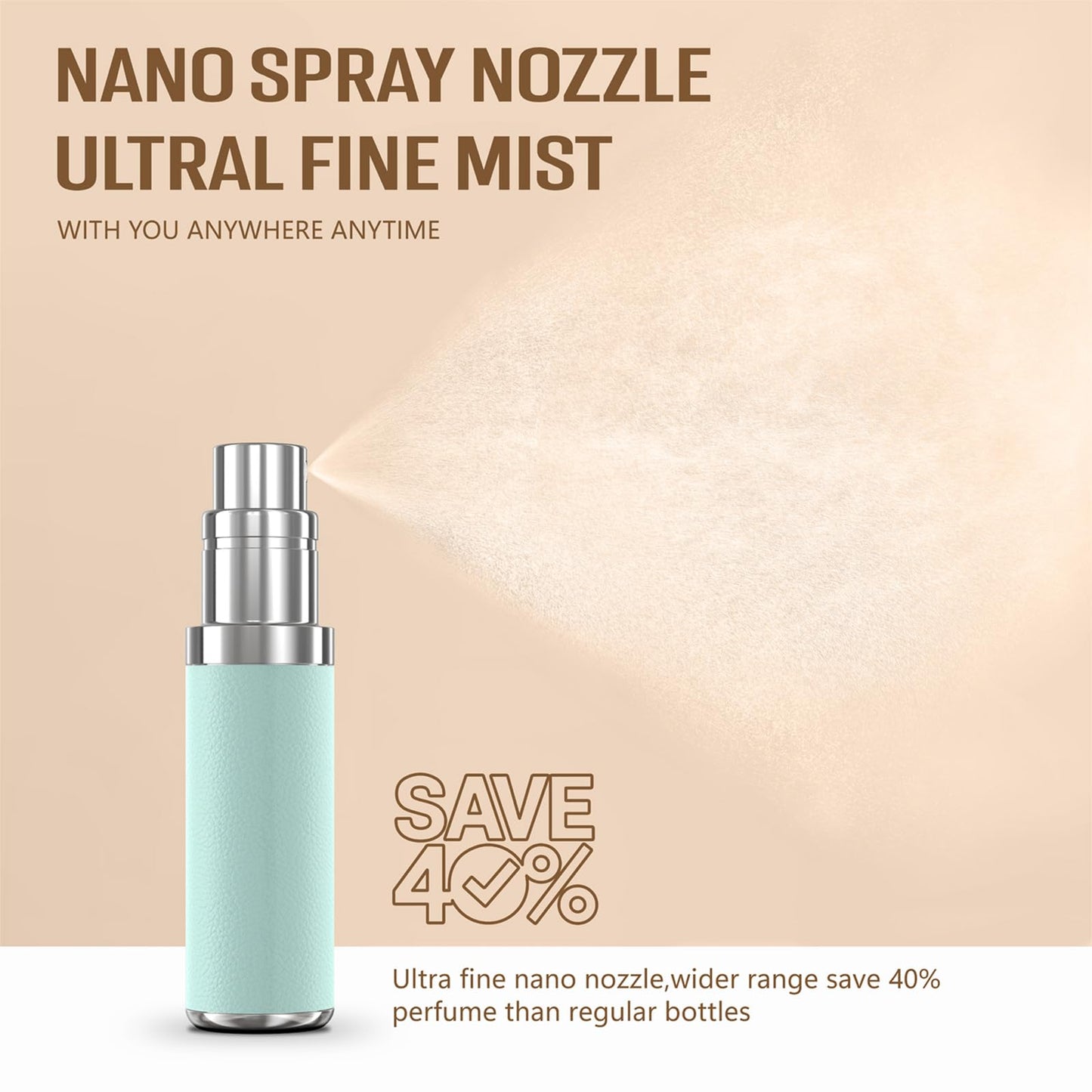 WXS-CHALL Mini Perfume Refillable Bottle, 5ml Leather Travel Atomizer Sprayer for Perfume, Protable Refill Spray Bottle for Travel and Outings Essentials.