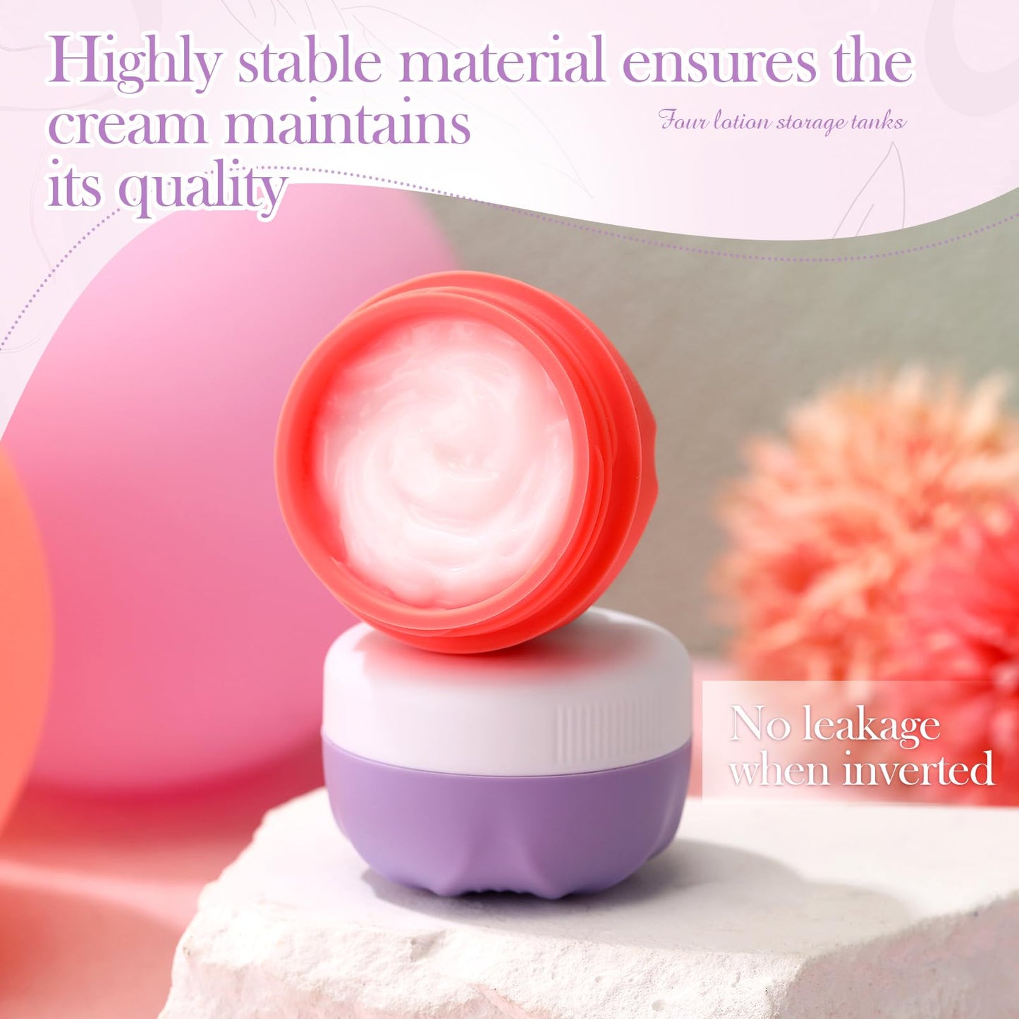 Meanplan 8 Pcs Small Silicone Cream Jars with Lids 1 Oz/ 30 ml Travel Containers for Toiletries Mini Cosmetic Jars Refillable Travel Moisturizer Container for Makeup Face Body Hand Cream