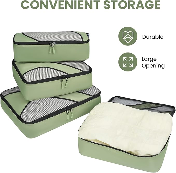 BAGAIL 6 Set Packing Cubes,Travel Luggage Packing Organizers