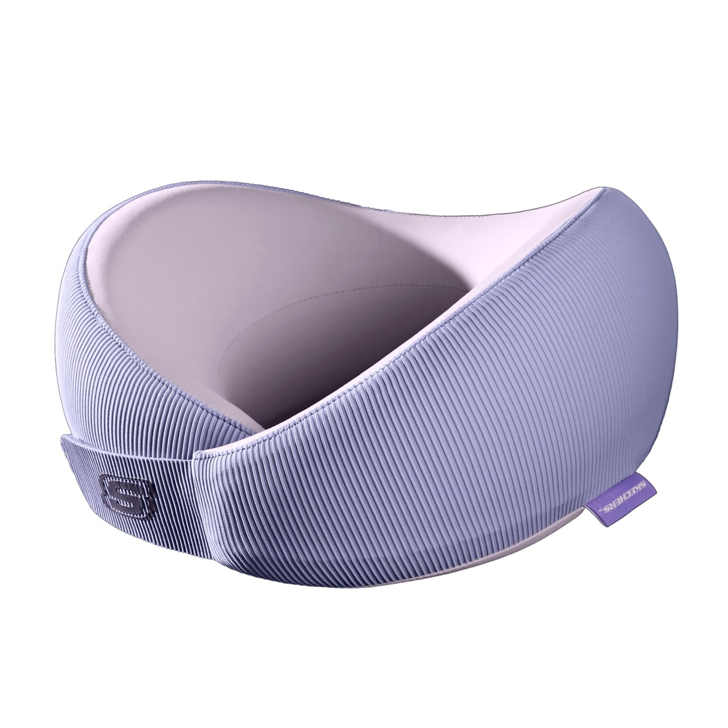 Skechers Memory Foam Neck Pillow, Comfortable & Breathable Travel Pillow,Neck Pillow Airplane for Travel, Car Rides, Home, and Office Use, Ergonomic Design for Men and Women,Purple
