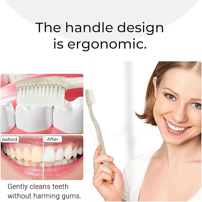 100 Pack Travel Size Toothbrushes with Toothpaste in Bulk, Disposable Individually Wrapped Wheat Straw Portable Toothbrushes Kit for Homeless, Nursing Home, Charity, Shelter, Airbnb and Hotel