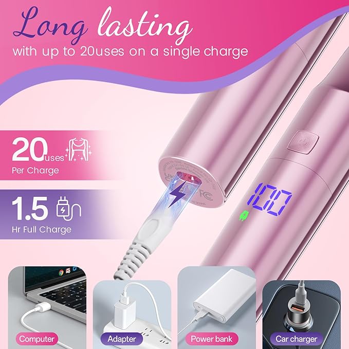 Bikini Trimmer for Women 2 in 1 Electric Razor for Women Face - Wet and Dry Electric Lady Shaver, Smooth Facial Hair Remover and Body Hair Trimmer for Bikini Leg Underarm Face Private Area, Purple