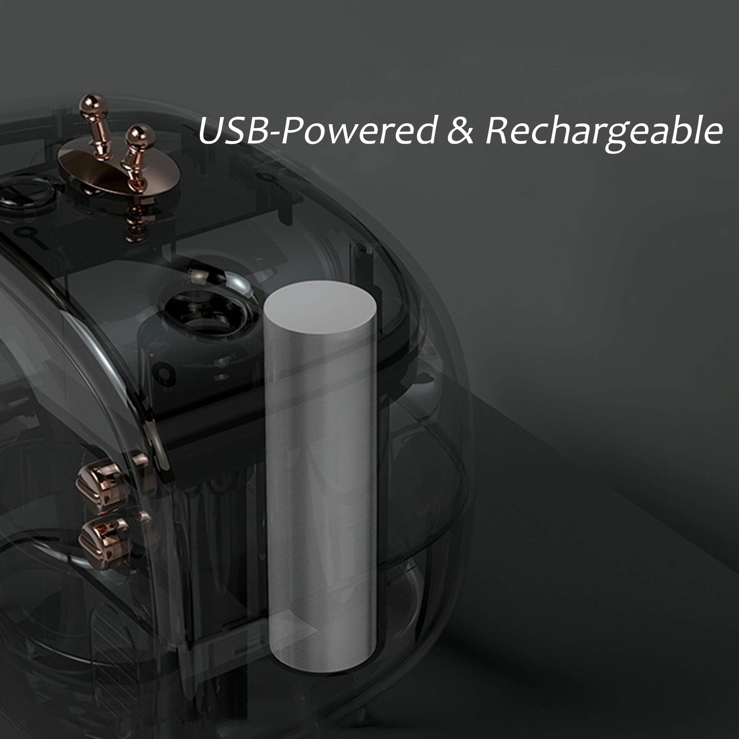 Cool Mist Animal Humidifiers, LED Nightlights, Mini Cute USB Humidifier, 30dB Whisper-Quiet, 400ML, 800mAh Wireless, USB Charging for Bedroom(White)