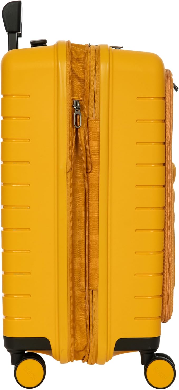 Bric's B|Y Ulisse Spinner Suitcase - 21 Inch Carry-On Luggage - Hard Exterior and TSA-Approved Lock - Mango