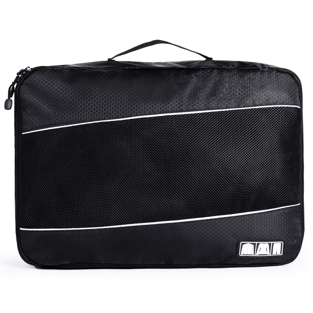 4 Set Packing Cubes, Various Sizes Travel Luggage Bags Organizers (Black)