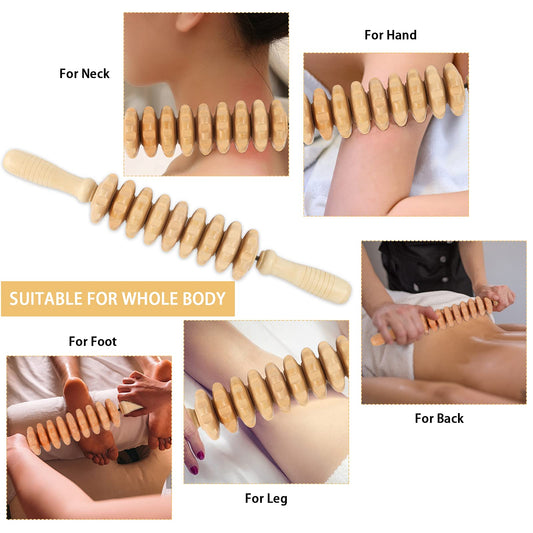 2 Pcs Wooden Gua Sha Tools Lymphatic Drainage Tool, Machomby Wood Therapy Massage Tools Manual Gua Sha Tools Anti Cellulite Massage Tool for Gua Sha Massage, Maderotherapy, Body Sculpting