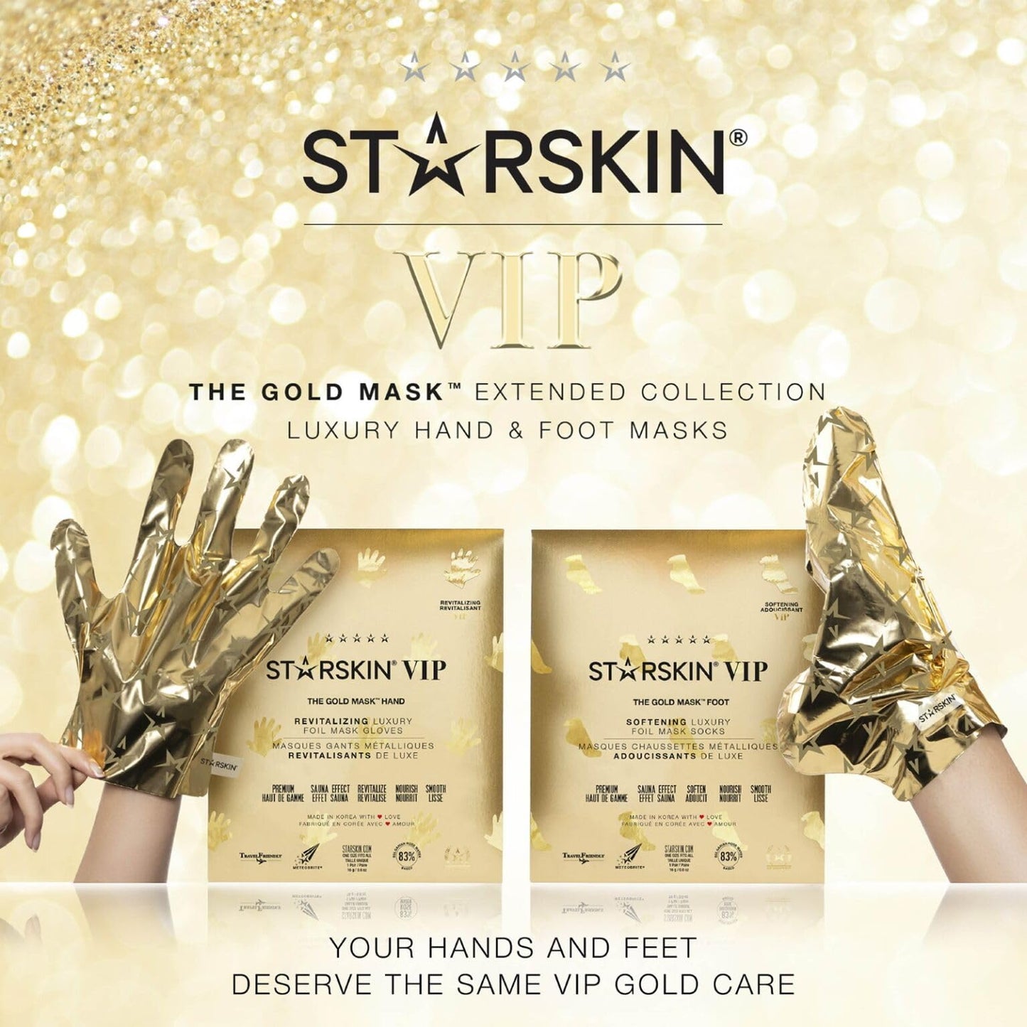 STARSKIN VIP Gold Mask Face, Coconut Bio-Cellulose Revitalizing Face Mask for all Skin Types, Korean Skin Care, Instant Hydration and Plump, Moisturizing and Nourishing, K-Beauty (Pack of 1)
