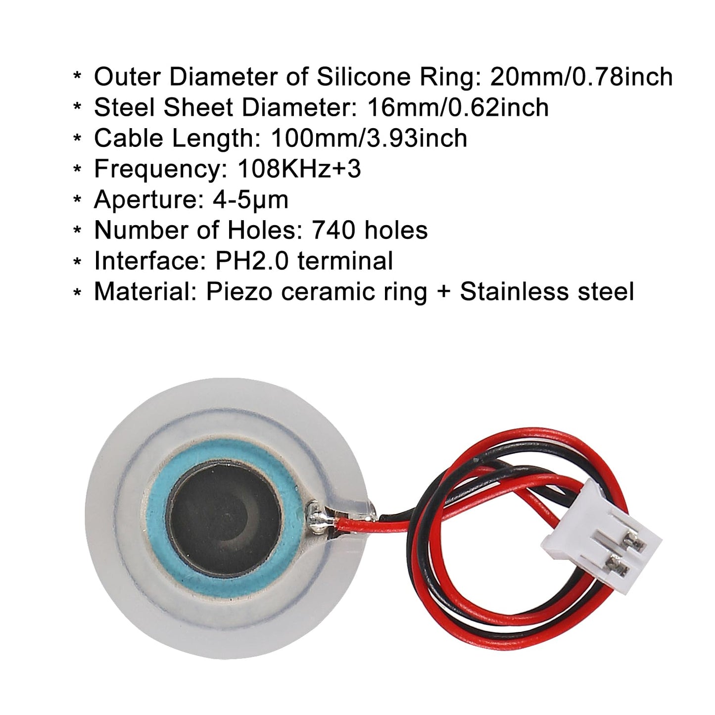 DWEII 4Pcs USB Humidifier Module USB Spray Module Circuit Board Atomization Module 5V Atomization Plate Circuit Board Atomization Module Atomizer DIY Incubation Experimental Equipment