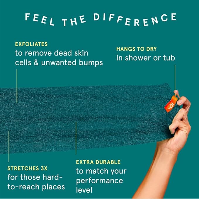 Cleanlogic Body Exfoliating Cloth, Stretchy Sport Exfoliator Bath and Shower Washcloths Ideal for Post-Workout Cleanse, Daily Skincare Tool, 3 Count Value Pack