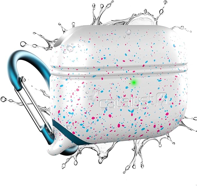 Catalyst Waterproof Case for AirPods Pro 2nd Generation and AirPods Pro 1st Generation - Wireless and USB-C Charging Compatible, One Piece Design, High Drop Protection Case with Carabiner