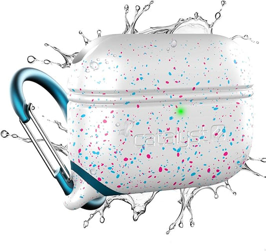 Catalyst Waterproof Case for AirPods Pro 2nd Generation and AirPods Pro 1st Generation - Wireless and USB-C Charging Compatible, One Piece Design, High Drop Protection Case with Carabiner