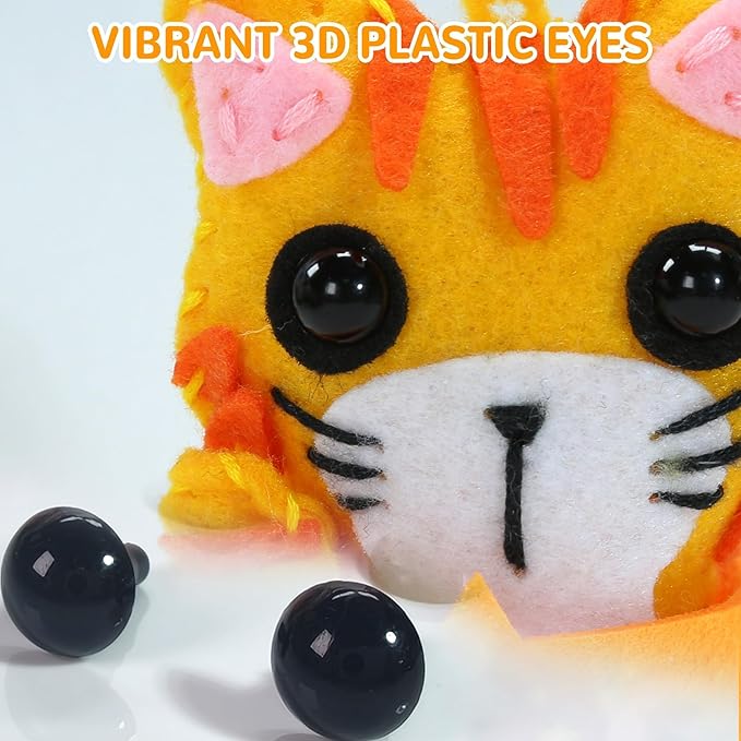 IROLEHOME Cat Sewing Kit for Kids Ages 6-12, Stuffed Animal Kitty Cat Craft Kit for Girls Educational Kitty Toy as Birthday Gift