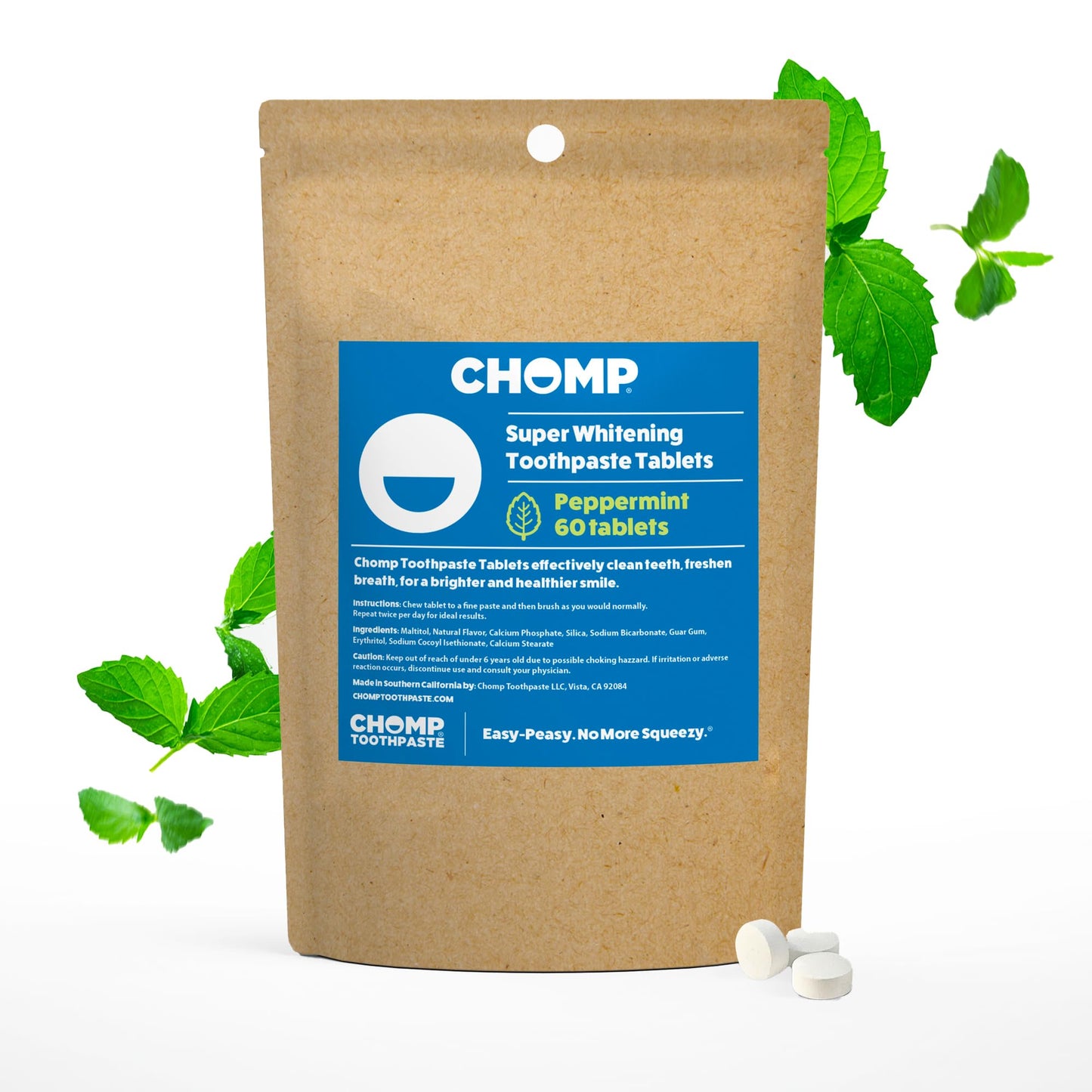 Chomp toothpaste Tablets Refill Peppermint