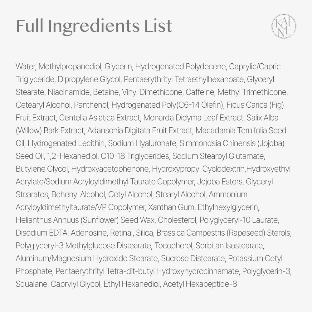 KAINE 300ppm Retinal + 2% Caffeine, Caffetinal Night Moisturizer Hydrate Cream for sensitive skin, Korean Skin Care, 1.69 fl.oz