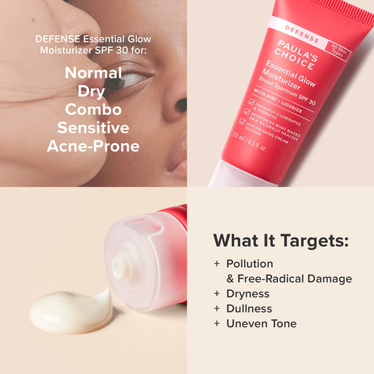 Paula's Choice DEFENSE Essential Glow Mineral Moisturizer with SPF 30
