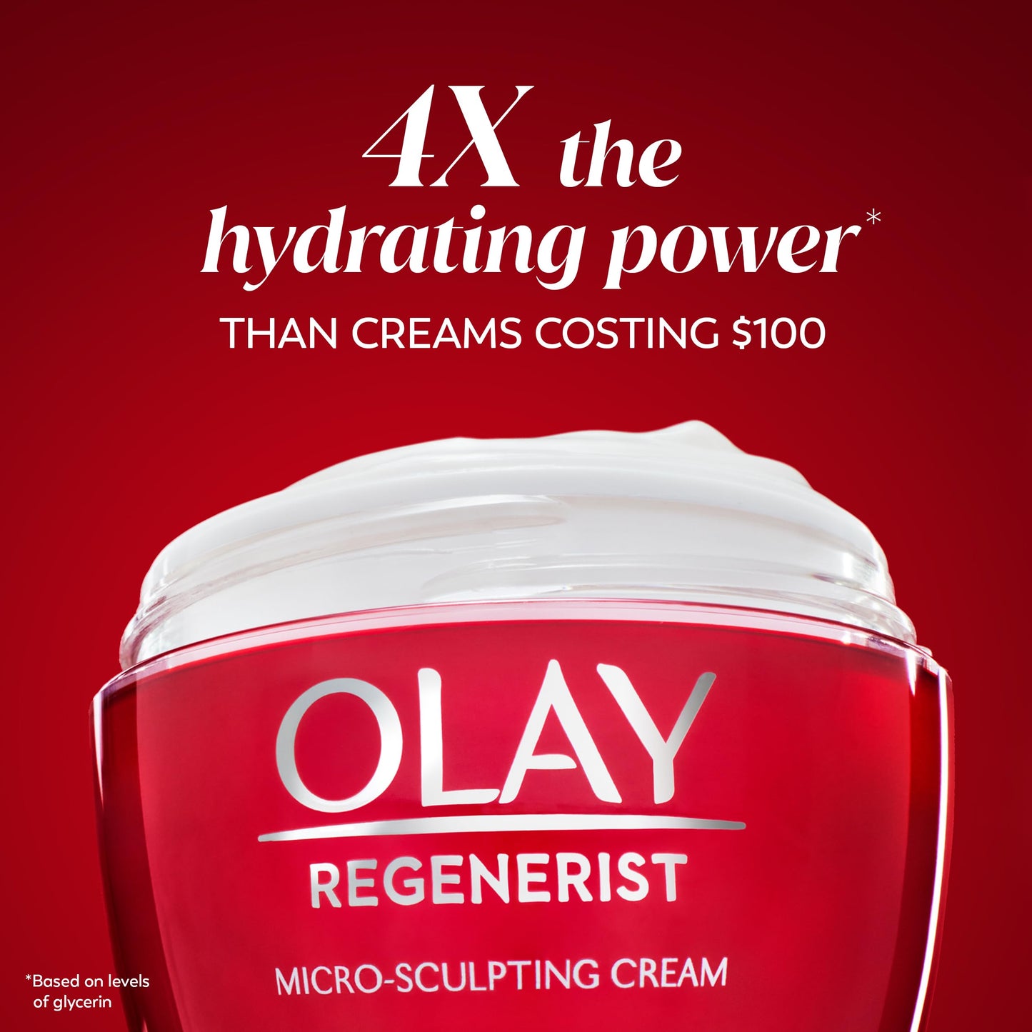 Olay Face Moisturizer, Regenerist Micro-Sculpting Facial Cream for Women - Instant Hydration, Anti-Aging, Anti-Wrinkle, Firming Skin Care - Hyaluronic Acid, Niacinamide, Amino Peptides, 1.7 Oz