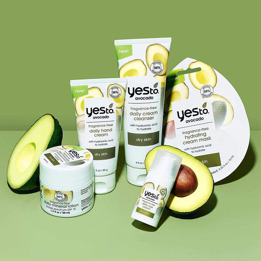 Yes To Avocado Daily Eye Cream, Fragrance-Free, Hydrating & Smoothing, with Hyaluronic Acid & Omega 3, 0.5 Fl Oz
