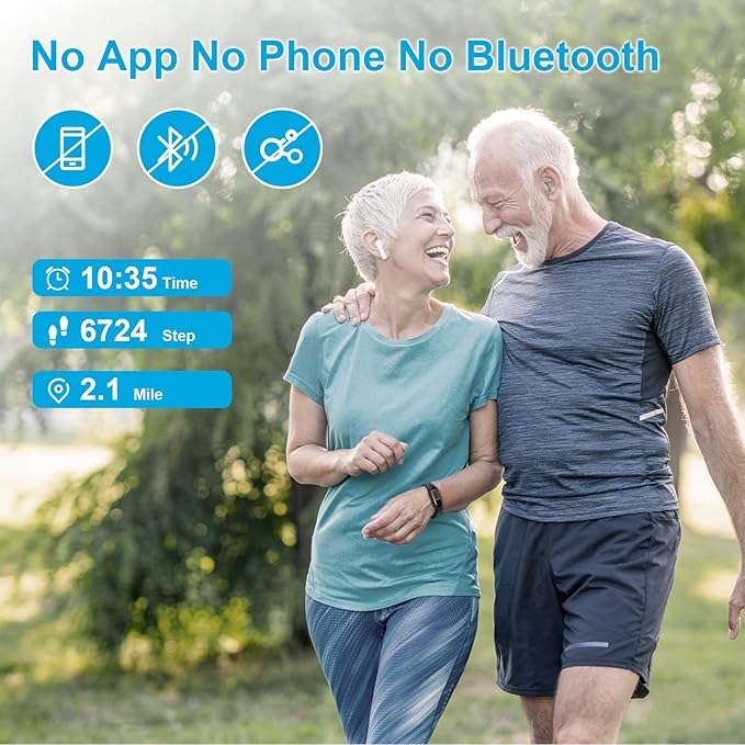 3D Pedometer for Walking Steps and Miles, No Bluetooth No App Connection, No Charging, Simple Step Counter for Walking with Steps/Time Modes for Women Men Adults Seniors