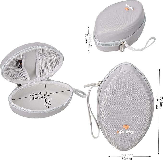 Aproca Headphones Case Compatible with Skullcandy Crusher/Artix CL750 / AILIHEN C8 Over-Ear Wireless Bluetooth Headphones and Accessories (Case Only)-Grey