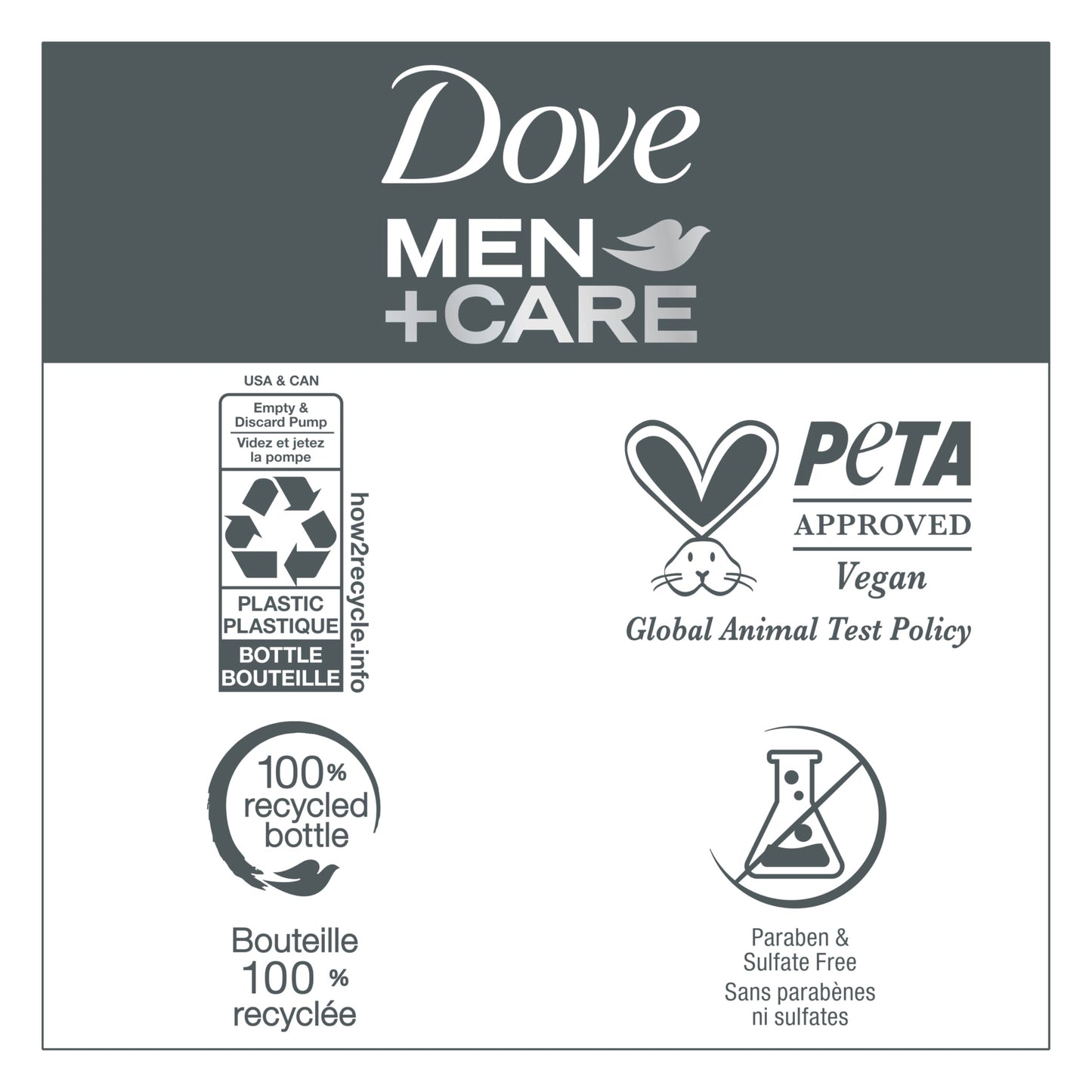 DOVE MEN + CARE 2-in-1 Shampoo + Conditioner Pure Fresh Orange & Sage for Strong, Healthy-Looking Hair, with Vitamin C & Mineral Complex, 17.5 oz