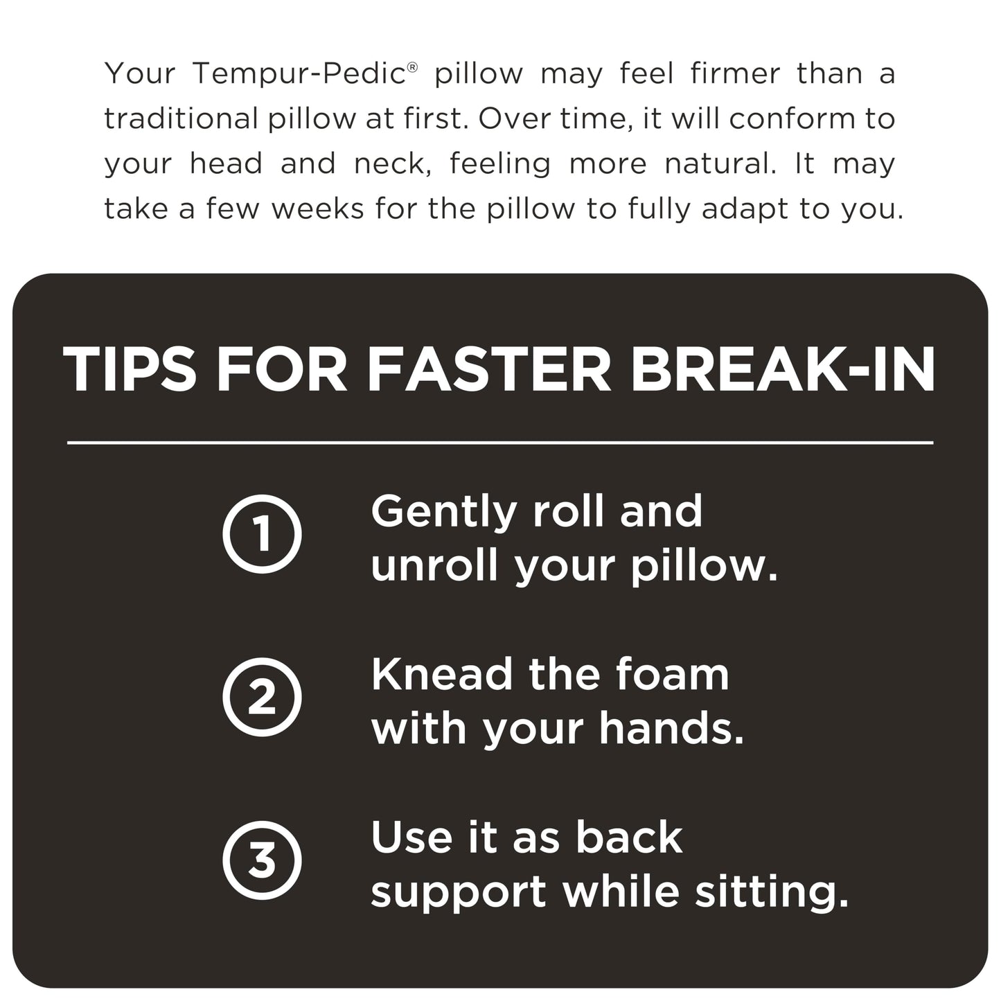 Tempur-Pedic TEMPUR Neck Pillow, Travel, White