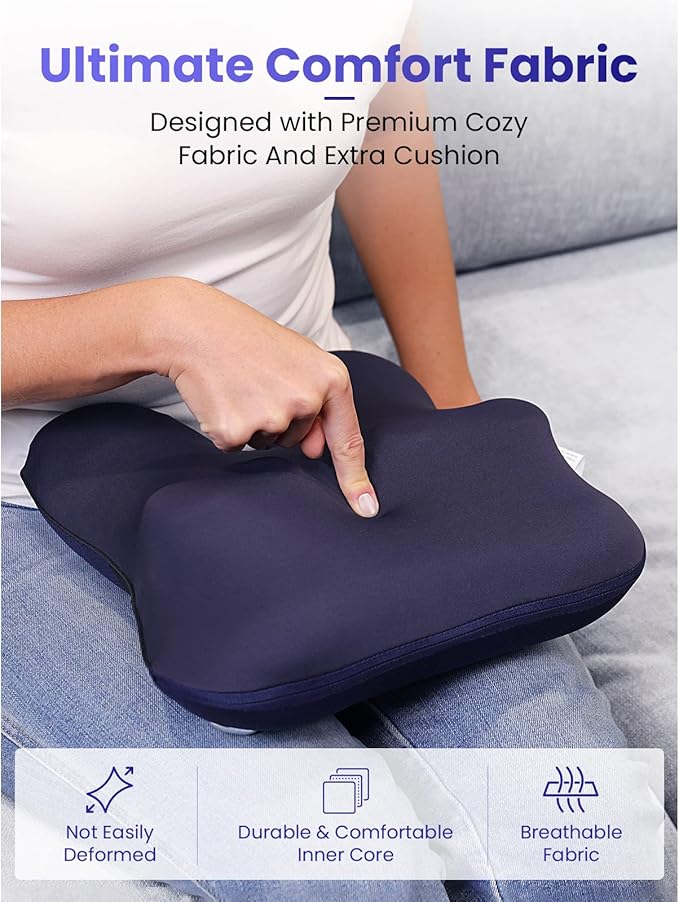 BOB AND BRAD Cordless Back Massager with Heat FSA Eligible HSA Eligible, Shiatsu Neck Massager for Pain Relief Deep Tissue, 3D Kneading Massage Pillow for Pain Relief, Birthday Gifts for Women Men