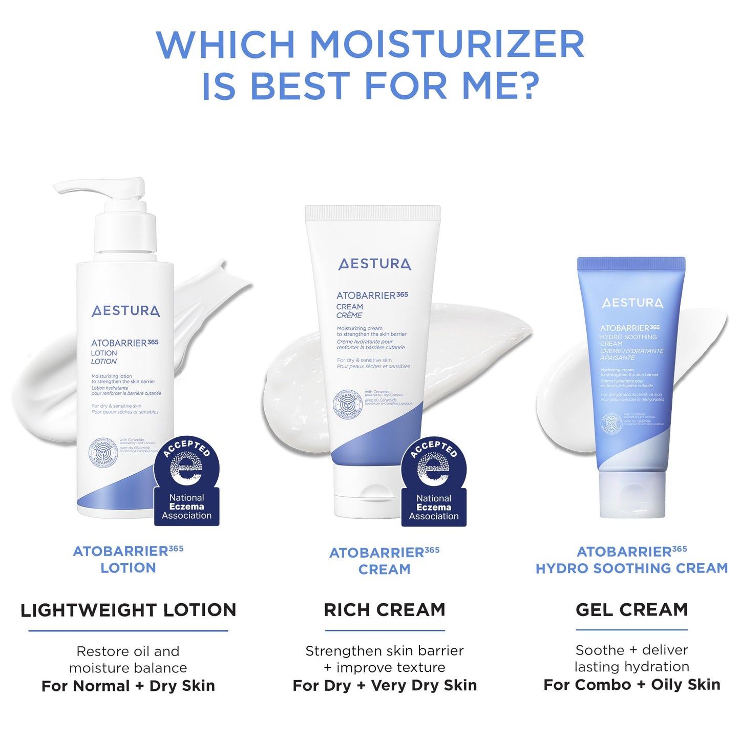 AESTURA ATOBARRIER365 Lightweight Korean Face Moisturizer with Ceramides | Strengthens Barrier, Fast-Absorbing Hydration, Suitable for Dry, Normal & Sensitive Skin, 90ML / 3.04 fl. Oz.