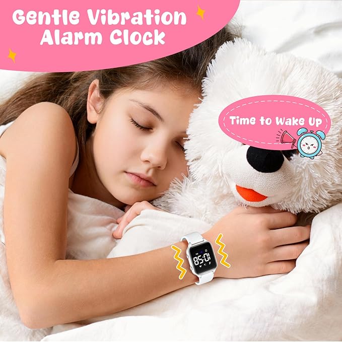 Kids Digital Watches for Boys Girls, Sports Watch with Fitness Tracker, Pedometer, Alarm Clocks, Stopwatch, No App Needed Waterproof Kids Watch, Gift for Teens Student Girls Boys Ages 5-14