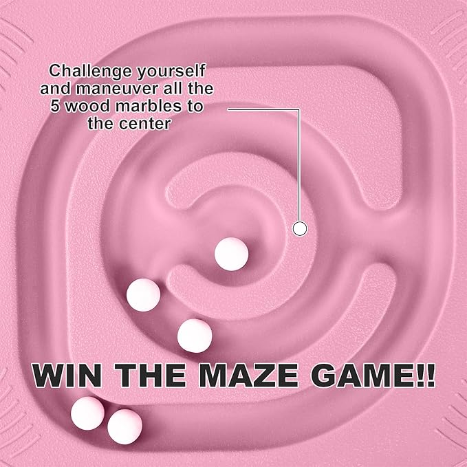 Kids Maze Balance Board - Wobble Trainer for Ski Surf Snowboard, Non-Slip Sensory Rocker Ages 3-12, Core Therapy & Skate Prep