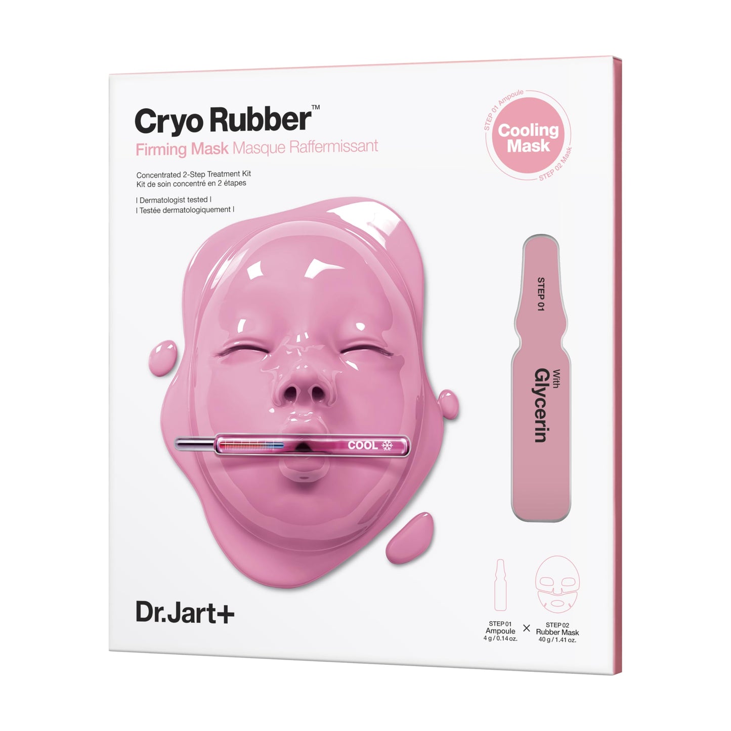 Dr.Jart+ Cryo Rubber Firming Korean Face Mask with Moisturizing Glycerin | Korean Skin Care | Travel Size, 1 Pack