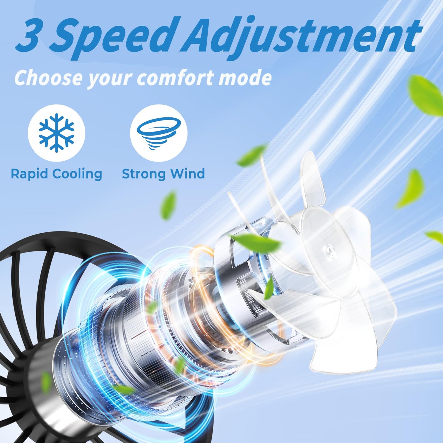 shuangjishan Neck Fan Portable Rechargeable: Personal Cooling Wearable Fan Around your Neck that Blow Cold Air for Men Women - Usb Should Fan Battery Operated for Travel and Outdoor Sports