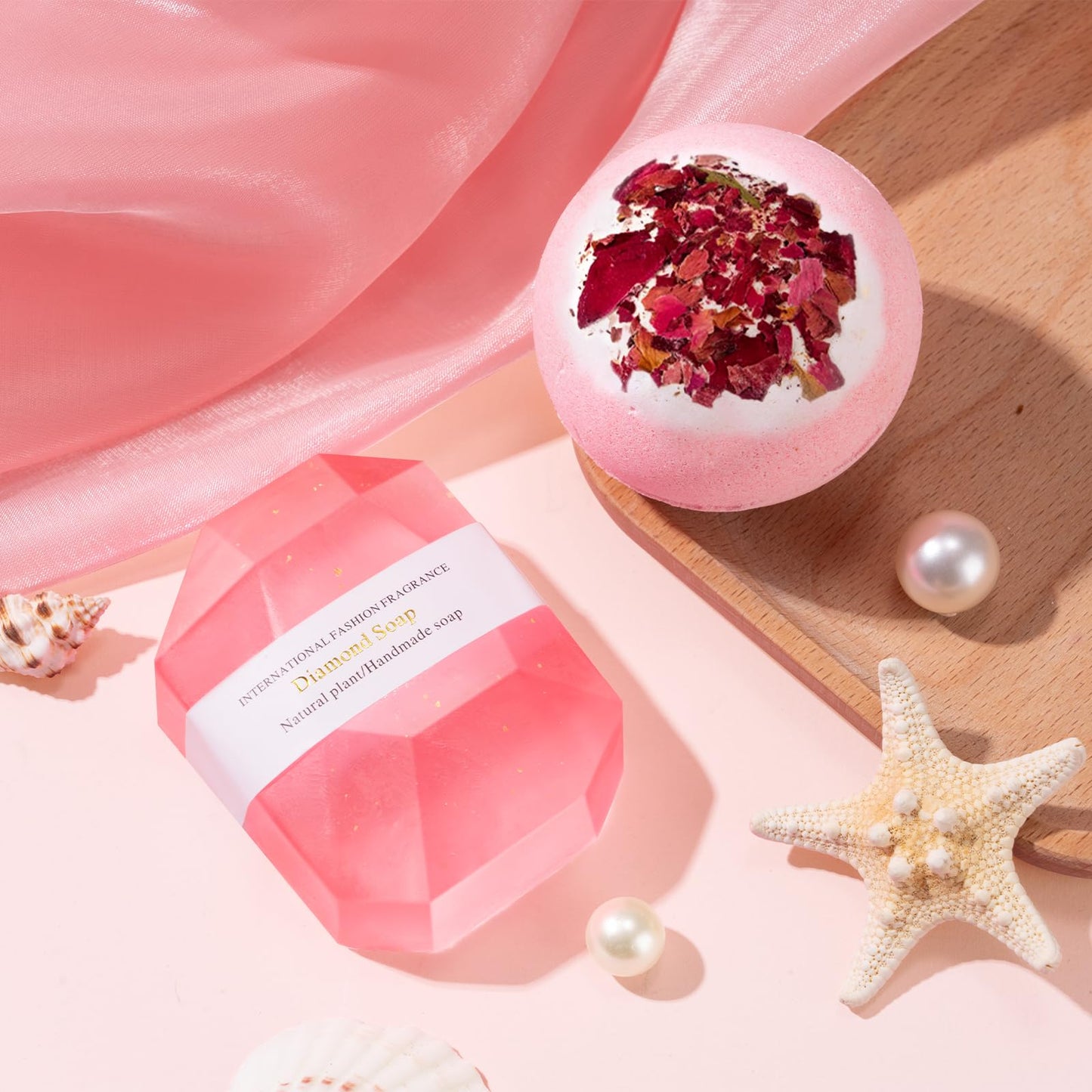 Birthday Gifts for Women, Rose Relaxing Spa Gift Basket for Women Friendship, Self Care Package Get Well Soon Thank You Gift Box, Mothers Day Gifts for Mom Her Sister Wife Best Friends Coworker Bestie