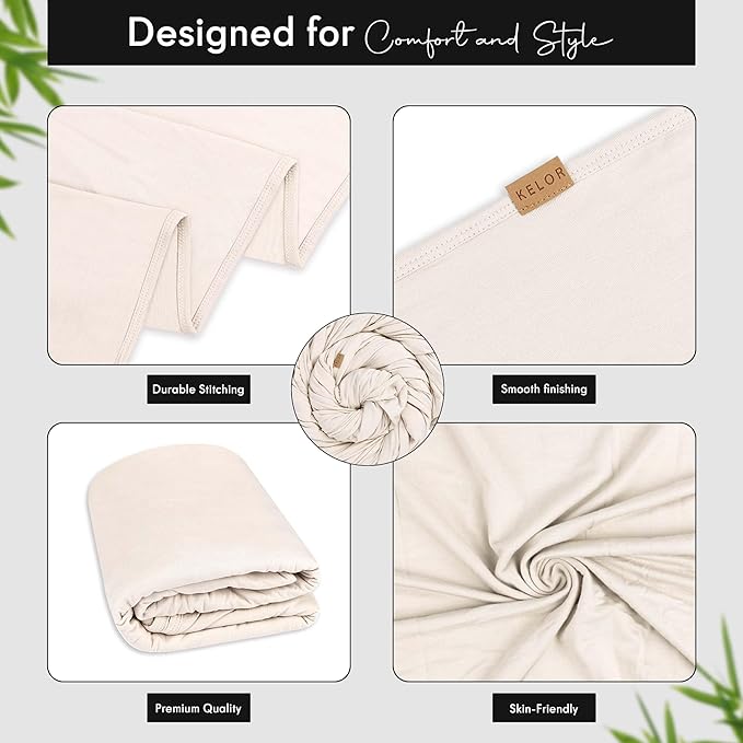 K E L O R Luxury Cooling Travel Blanket - Stretchy, Lightweight Soft & Breathable Shawl Wraps for Women