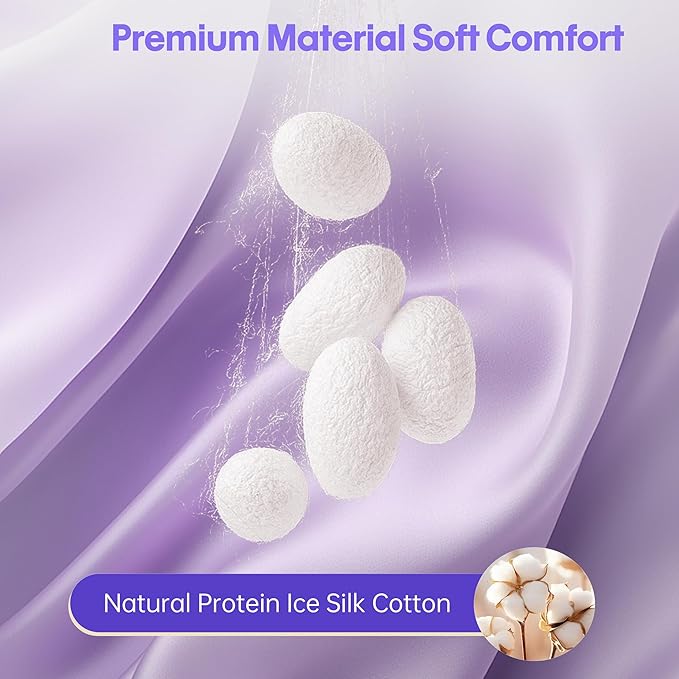 MUSICOZY Ice Silk Sleep Headphones with Bluetooth Mask, Eye Mask for Sleeping in Total Darkness, 5.4 Bluetooth Sleep Mask Sleep Headphones, Soft, Gifts for Men Women (Purple)