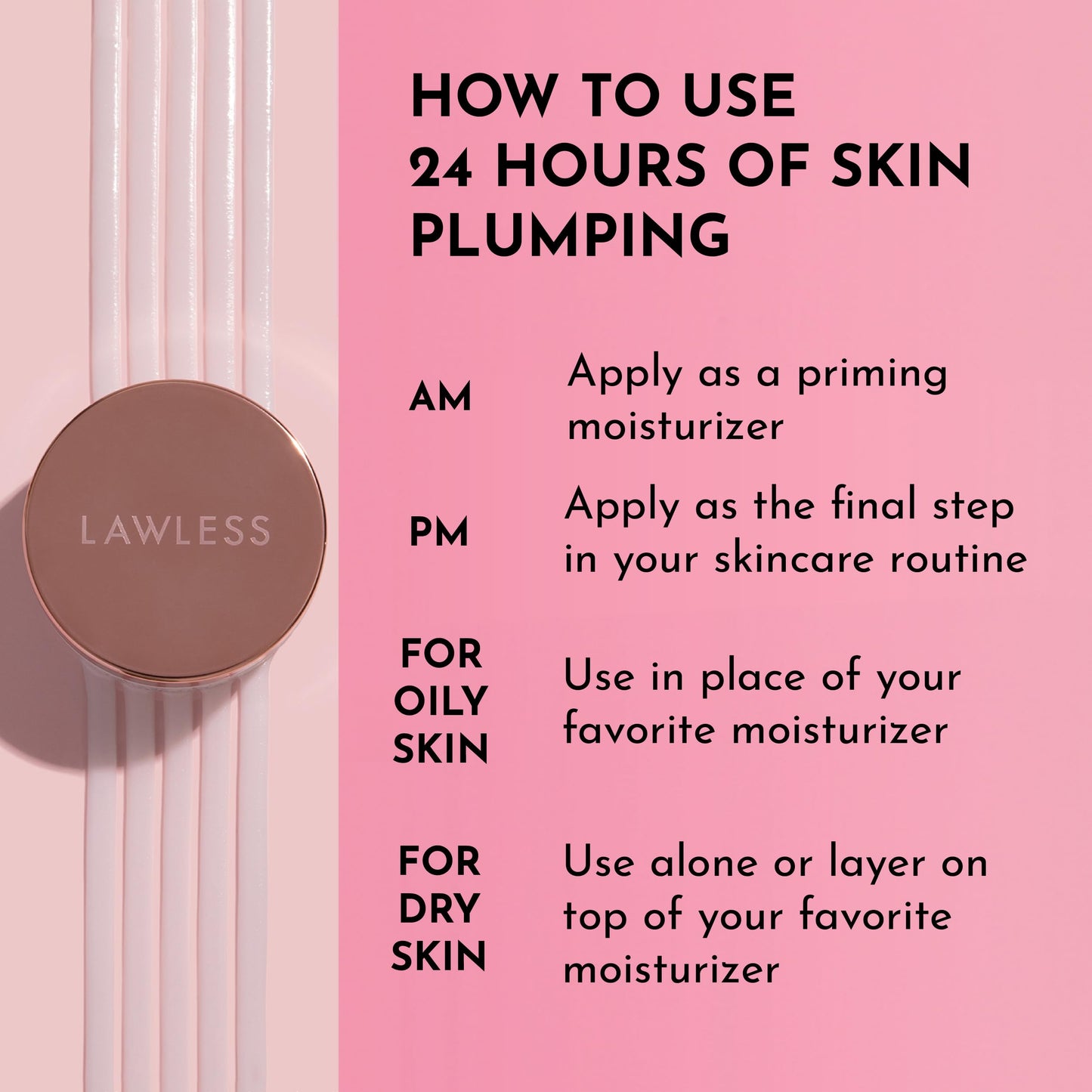 Lawless Mini Forget the Filler Skin-Plumping Line-Smoothing Perfecting Cream - Premium Non-Acne Moisturizer Designed to Prime, Plump, Smooth, and Tighten Skin for a Youthful, Hydrating Look - 0.5 oz