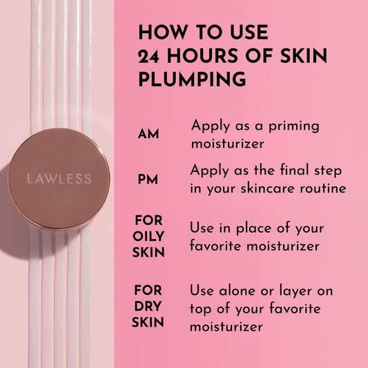 Lawless Mini Forget the Filler Skin-Plumping Line-Smoothing Perfecting Cream - Premium Non-Acne Moisturizer Designed to Prime, Plump, Smooth, and Tighten Skin for a Youthful, Hydrating Look - 0.5 oz