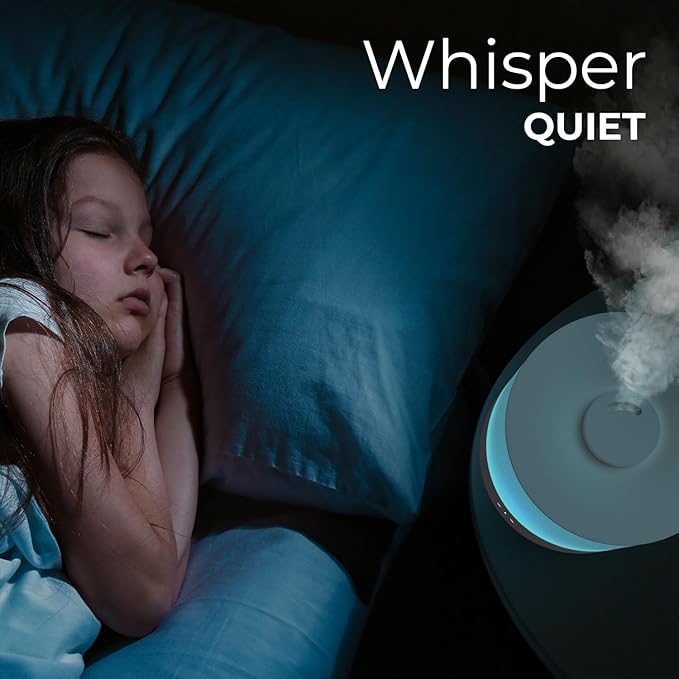 Everlasting Comfort 2.5L Top Fill Humidifiers for Bedroom, 2.5L - Quiet Easy to Fill & Clean, 24HR Runtime, Night Lights, Timer, Ultrasonic Cool Mist Humidifier, Auto Shut-Off, Essential Oil Diffuser