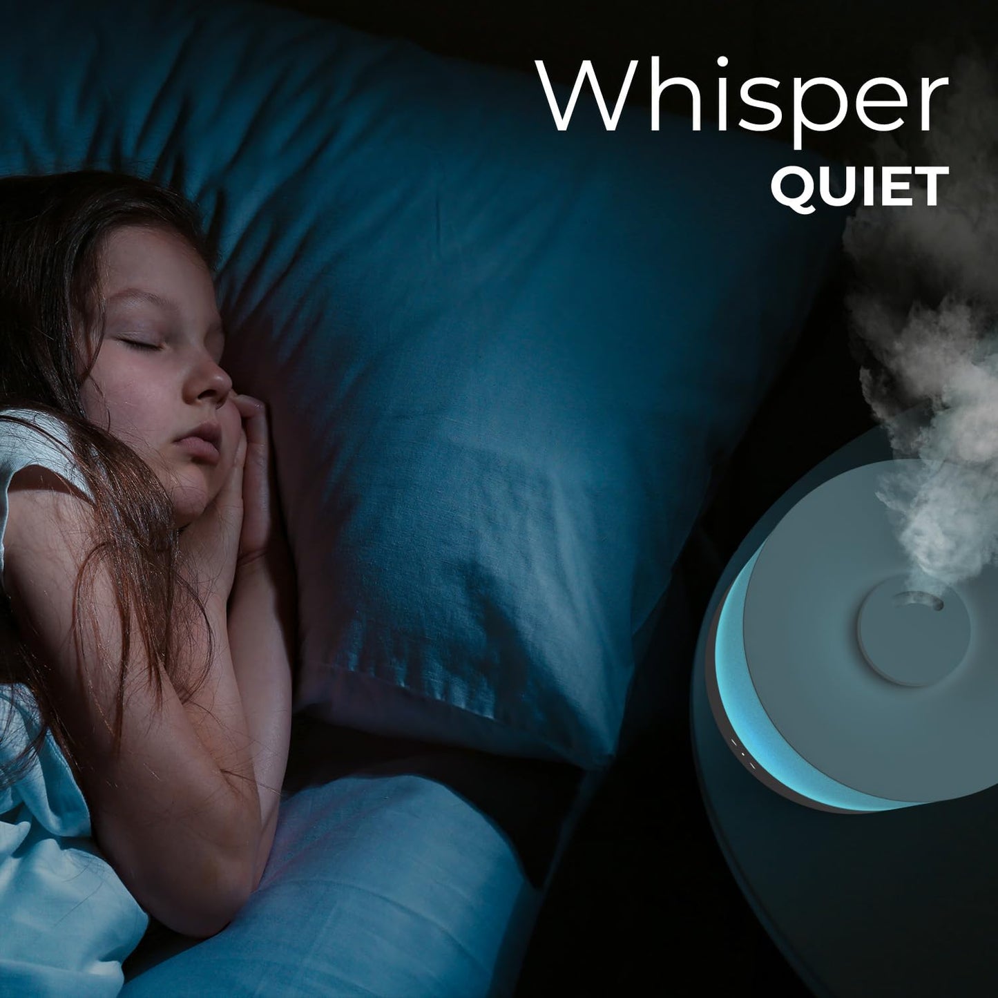 Everlasting Comfort 2.5L Top Fill Humidifiers for Bedroom, 2.5L - Quiet Easy to Fill & Clean, 24HR Runtime, Night Lights, Timer, Ultrasonic Cool Mist Humidifier, Auto Shut-Off, Essential Oil Diffuser