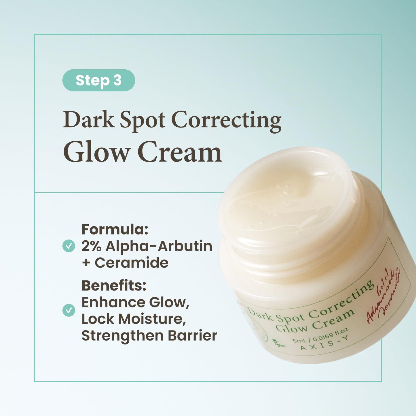 AXIS-Y The Mini Glow Trio Dark Spot Correcting Travel Size Gift Set - Toner 0.41 fl. oz., Serum 0.169 fl. oz., Cream 0.169 fl. oz. - Vegan Korean Skin Care