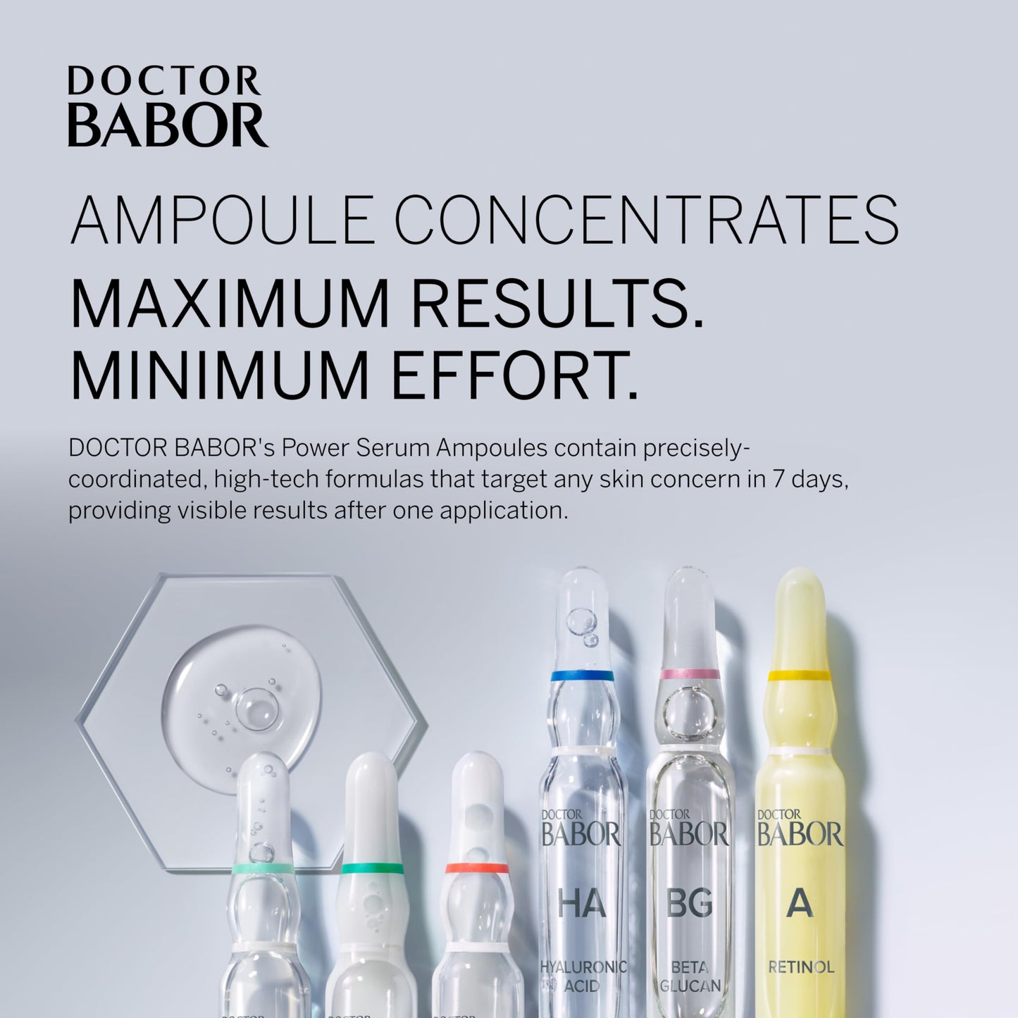 Babor Power Serum Ampoules - Retinol Serum, 7 Days to Renewed Skin, Counteract Signs of Premature Aging