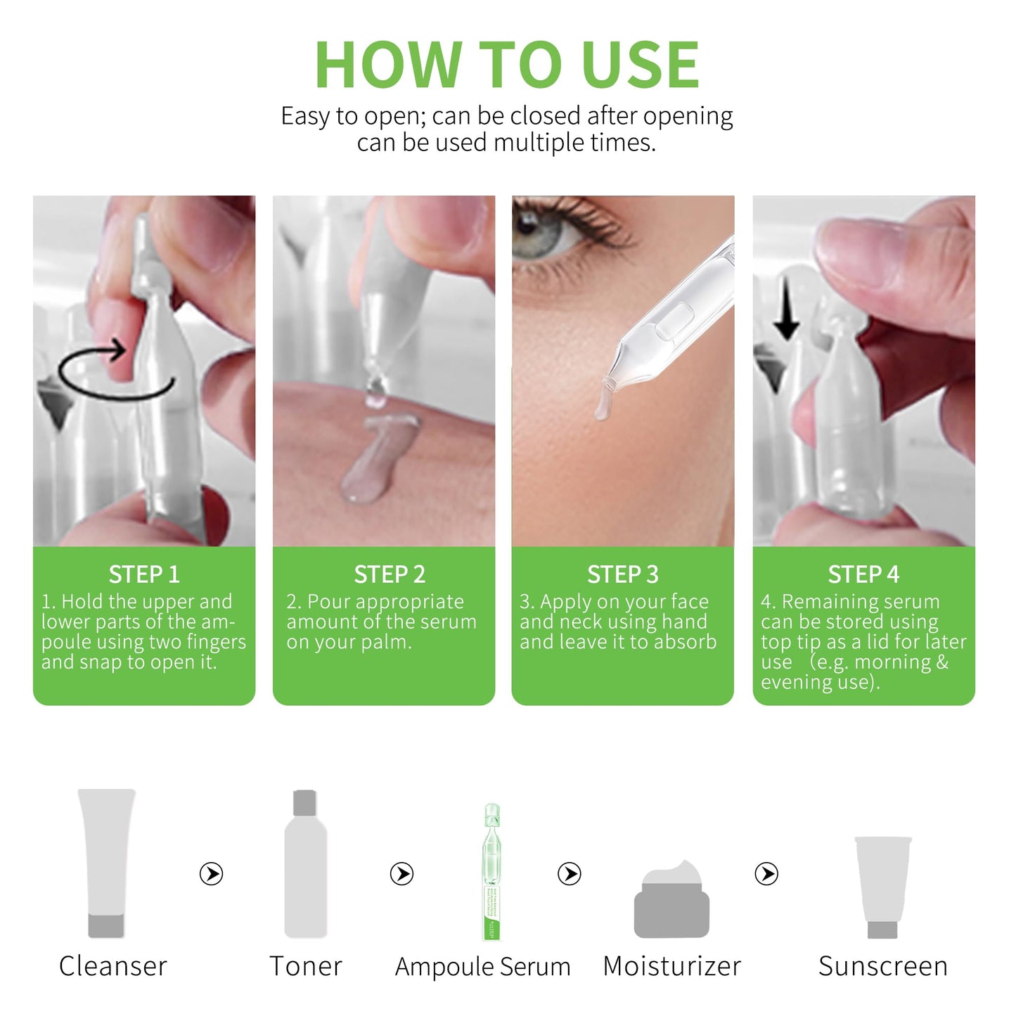 Gentle Botanical Acne Treatment for Face – Acid-Free Spot Facial Serum with Niacinamide & Witch Hazel, Soothes Redness & Controls Breakouts for Sensitive, Oily & Acne-Prone Skin – 1.2 ml × 30 Ampoules