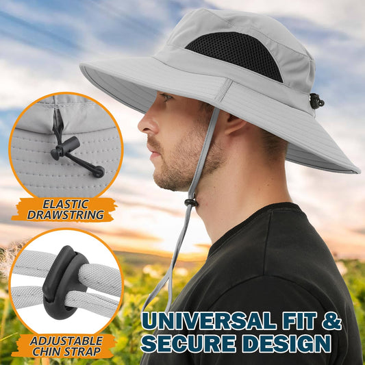 EINSKEY Wide Brim Sun Hat, UPF 50+ UV Protection Waterproof Packable Bucket Hat for Men & Women, Fishing Hiking Beach Garden
