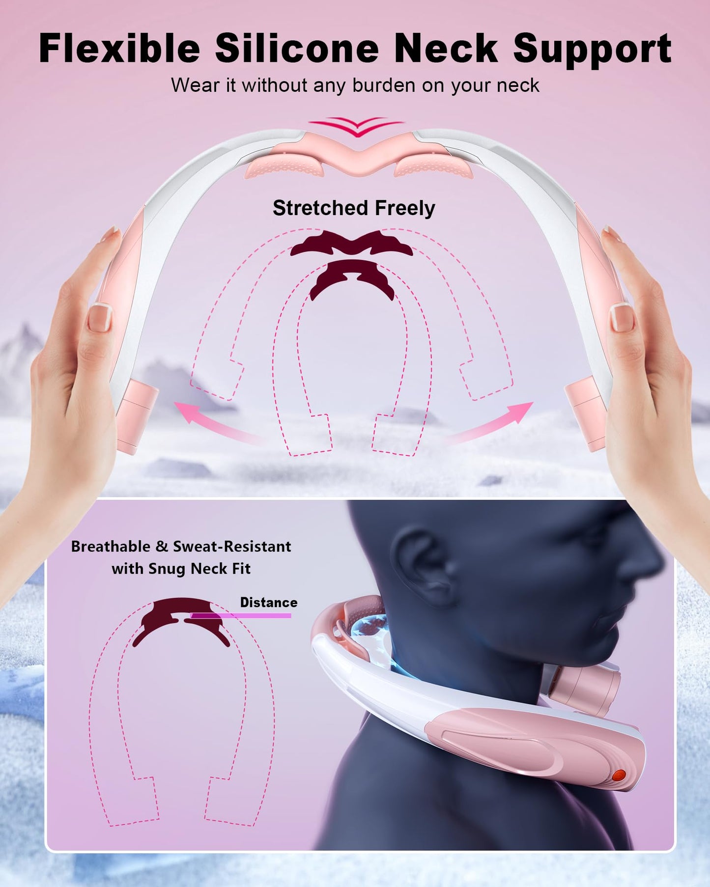 Tenvolti Portable Neck Fan- Hands Free Personal Fan, 6 Speeds 6000mAh Long-Lasting Battery Faster Cooling, USB-C Rechargeable, 360° Airflow, Quiet Gifts for Women Men Office Travel Outdoor