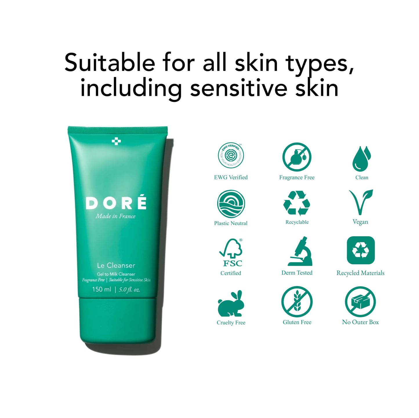 Doré - La Crème All-In-One Daily Moisturizer | Hydrating Face Moisturizer for Sensitive Skin | Barrier Repair Ultra Moisturizing Cream for Dry Skin | Facial Lotion for Women & Men (0.7 fl oz | 20 ml)
