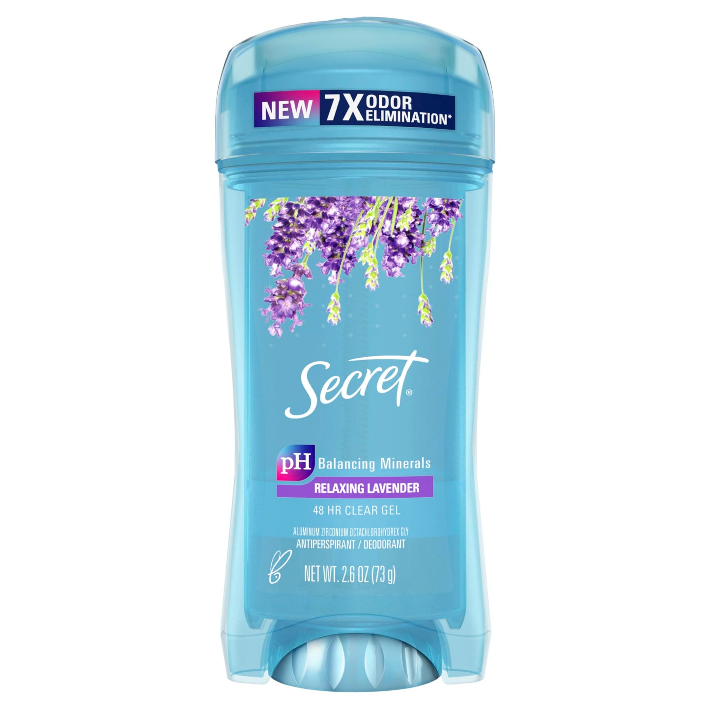 Secret Fresh Antiperspirant Deodorant for Women, 72hr Breathable Sweat & Odor Protection, Instant Freshness & Gentle, PH Balancing Minerals, Clear Gel, Relaxing Lavender Scent, 2.6 oz