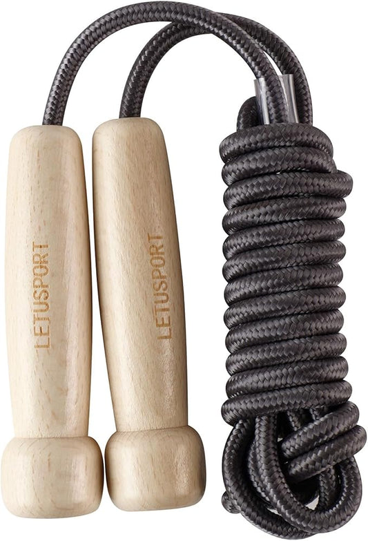 8.8 Feet Jump Rope for Women Men Kids Wooden Handle Jumping Ropes