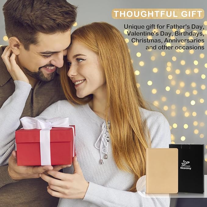 Real Leather Passport Holder for Men and Women, Handmade Wallet Cover Case, Travel Must-Haves Essentials Accessories, Birthday Gifts (Crazy Horse, Beige)